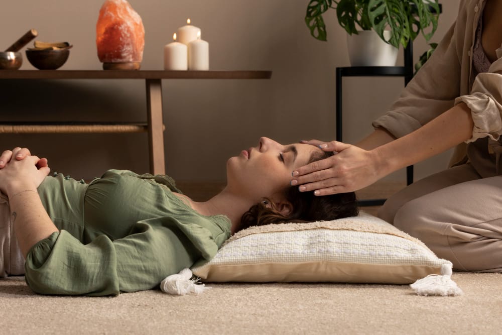 Peaceful healing session at Zenith Healing Centre